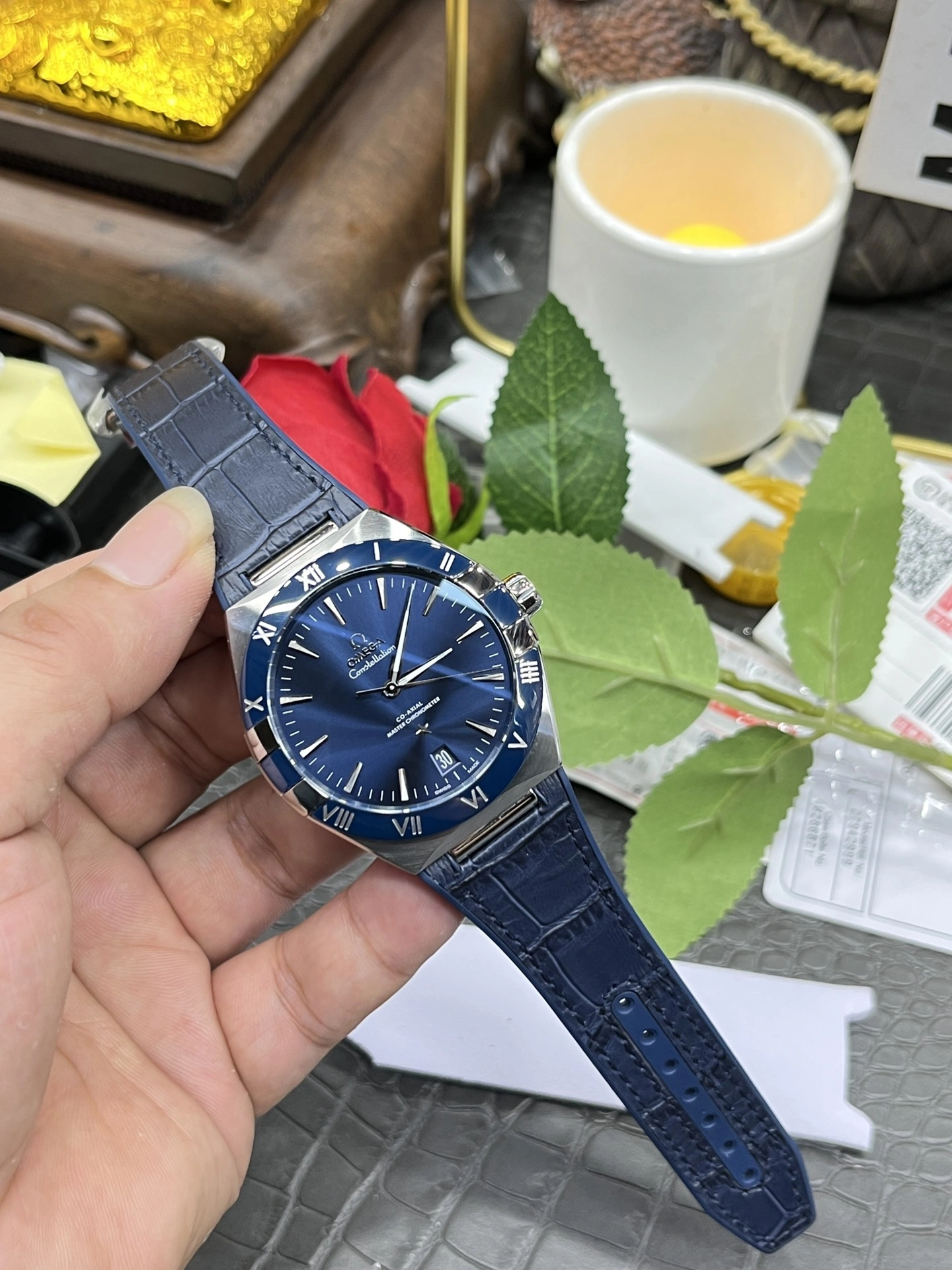 CBD Factory Omega Constellation 41mm Steel Blue Ceramic Bezel (131.33.41.21.03.001) 1:1 Super Clone – DD8900 Movement FlexibleFit 316